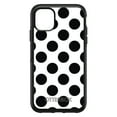 thumbnail image 1 of DistinctInk Case for iPhone 13 MINI (5.4" Screen) - OtterBox Symmetry Custom Black Case - Black & White Polka Dots, 1 of 2