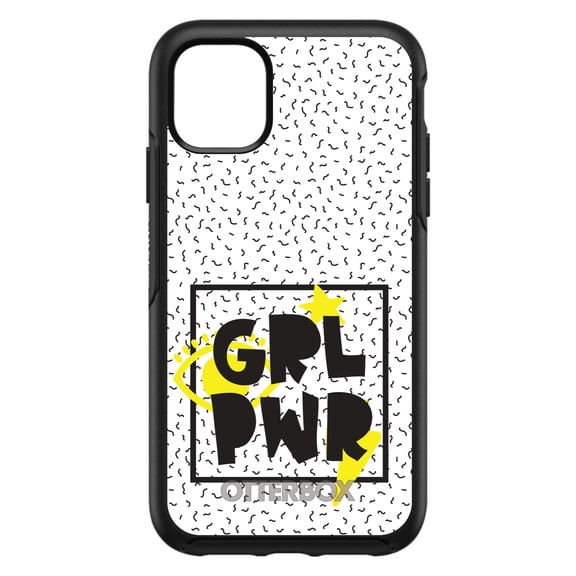DistinctInk OtterBox Symmetry Custom Case for Apple iPhone 13 Mini (5.4" Screen) - Yellow & Black Box - Raised Bezel Screen Guard