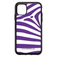 thumbnail image 1 of DistinctInk OtterBox Symmetry Custom Case for Apple iPhone 13 Mini (5.4" Screen) - Purple & White Zebra Skin Stripes - Wireless Charging Compatible, 1 of 2