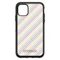 thumbnail image 1 of DistinctInk Case for iPhone 13 MINI (5.4" Screen) - OtterBox Symmetry Custom Black Case - Rainbow Diagonal Stripes Pattern, 1 of 2