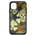 thumbnail image 1 of DistinctInk OtterBox Symmetry Custom Case for Apple iPhone 13 Mini (5.4" Screen) - Sugar Skulls Green Orange - Raised Bezel Screen Guard, 1 of 2