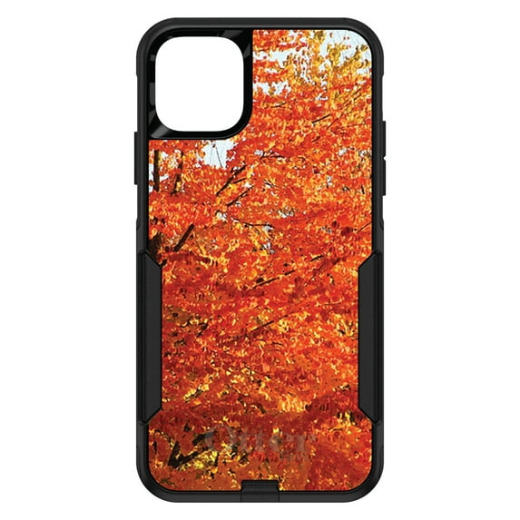 DistinctInk OtterBox Commuter Custom Case for Apple iPhone 13 Pro (6.1" Screen) - Orange Autumn Leaves - Raised Bezel Screen Guard