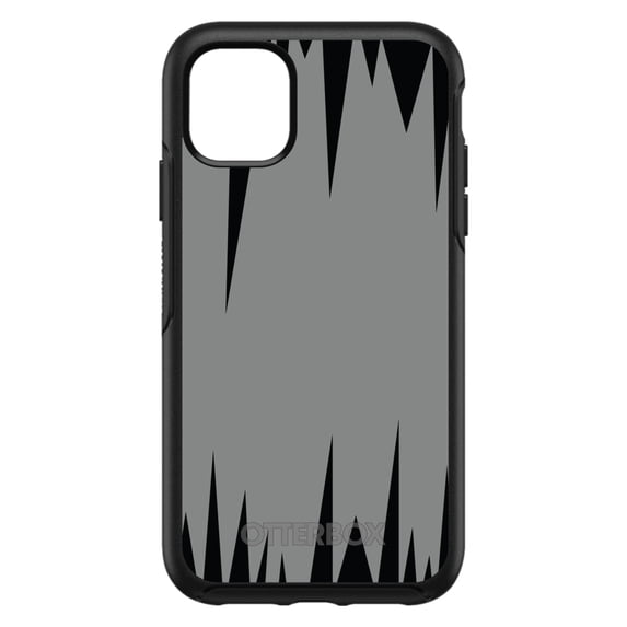 DistinctInk OtterBox Symmetry Custom Case for Apple iPhone 13 Pro Max (6.7" Screen) - Grey Black Spikes - Raised Bezel Screen Guard