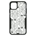 thumbnail image 1 of DistinctInk OtterBox Commuter Custom Case for Apple iPhone 14 Plus (6.7" Screen) - Black White Floral Pattern - Slim Profile Design, 1 of 2