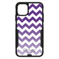 thumbnail image 1 of DistinctInk Case for iPhone 14 PLUS (6.7" Screen) - OtterBox Commuter Custom Black Case - White Purple Fade Ombré Chevron Stripes, 1 of 2