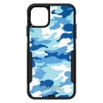 thumbnail image 1 of DistinctInk Case for iPhone 14 PRO (6.1" Screen) - OtterBox Commuter Custom Black Case - Blue White Camouflage - Camouflage Pattern, 1 of 2