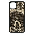 thumbnail image 1 of DistinctInk Case for iPhone 14 PRO (6.1" Screen) - OtterBox Commuter Custom Black Case - Brown Tan Snake Skin Texture - Animal Print, 1 of 2