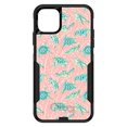 thumbnail image 1 of DistinctInk Case for iPhone 14 PRO (6.1" Screen) - OtterBox Commuter Custom Black Case - Preppy Pattern - Turtles on Pink Background, 1 of 2