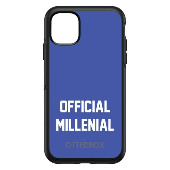 DistinctInk OtterBox Symmetry Custom Case for Apple iPhone 14 Pro (6.1" Screen) - Blue & White - Raised Bezel Screen Guard