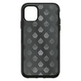 thumbnail image 1 of DistinctInk Case for iPhone 14 PRO (6.1" Screen) - OtterBox Symmetry Custom Black Case - Silver Grey Black White Damask - Floral Damask Pattern, 1 of 2