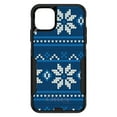 thumbnail image 1 of DistinctInk Case for iPhone 14 Pro MAX (6.7" Screen) - OtterBox Commuter Custom Black Case - Blue White Ugly Hannukah Sweater, 1 of 2