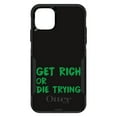 thumbnail image 1 of DistinctInk Case for iPhone 14 Pro MAX (6.7" Screen) - OtterBox Commuter Custom Black Case - Get Rich or Die Trying - Black & Green, 1 of 2