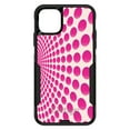 thumbnail image 1 of DistinctInk Case for iPhone 14 Pro MAX (6.7" Screen) - OtterBox Commuter Custom Black Case - Hot Pink Polka Dots Swirl, 1 of 2