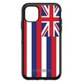 thumbnail image 1 of DistinctInk Case for iPhone 14 Pro MAX (6.7" Screen) - OtterBox Symmetry Custom Black Case - Hawaii State Flag - US State Flag, 1 of 2