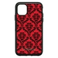 thumbnail image 1 of DistinctInk Case for iPhone 14 Pro MAX (6.7" Screen) - OtterBox Symmetry Custom Black Case - Red Black Damask Pattern - Floral Damask Pattern, 1 of 2