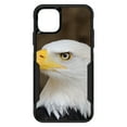 thumbnail image 1 of DistinctInk Case for iPhone 15 (6.1" Screen) - OtterBox Commuter Custom Black Case - American Bald Eagle - Animal Print, 1 of 2