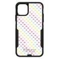 thumbnail image 1 of DistinctInk OtterBox Commuter Custom Case for Apple iPhone 15 (6.1" Screen) - Rainbow Hearts Diagonal Pattern - Raised Bezel Screen Guard, 1 of 2