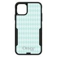 thumbnail image 1 of DistinctInk Case for iPhone 15 (6.1" Screen) - OtterBox Commuter Custom Black Case - Teal Diamond Pattern, 1 of 2