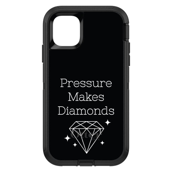 DistinctInk OtterBox Defender Custom Case for Apple iPhone 15 (6.1" Screen) - Inspirational Quote - Shockproof Protection