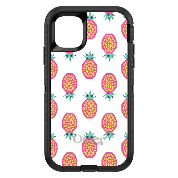 DistinctInk OtterBox Defender Custom Case for Apple iPhone 15 (6.1" Screen) - Pink - Raised Bezel Screen Guard