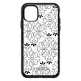 thumbnail image 1 of DistinctInk OtterBox Symmetry Custom Case for Apple iPhone 15 (6.1" Screen) - Black White Floral Pattern - Raised Bezel Screen Guard, 1 of 2