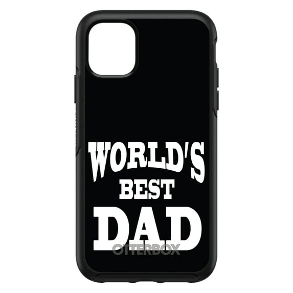 DistinctInk OtterBox Symmetry Custom Case for Apple iPhone 15 (6.1" Screen) - Happy Father's Day - Slim Profile Design