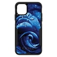 thumbnail image 1 of DistinctInk Case for iPhone 15 PLUS (6.7" Screen) - OtterBox Commuter Custom Black Case - Blue Dew Covered Rose, 1 of 2