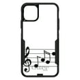 thumbnail image 1 of DistinctInk Case for iPhone 15 PLUS (6.7" Screen) - OtterBox Commuter Custom Black Case - Treble Staff Music Notes, 1 of 2