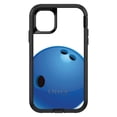 thumbnail image 1 of DistinctInk Case for iPhone 15 PLUS (6.7" Screen) - OtterBox Defender Custom Black Case - Blue Bowling Ball, 1 of 2