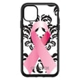 thumbnail image 1 of DistinctInk OtterBox Symmetry Custom Case for Apple iPhone 15 Plus (6.7" Screen) - Breast Cancer Awareness - Lightweight Grip, 1 of 2
