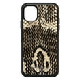 thumbnail image 1 of DistinctInk Case for iPhone 15 PLUS (6.7" Screen) - OtterBox Symmetry Custom Black Case - Brown Tan Snake Skin Texture - Animal Print, 1 of 2