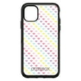 thumbnail image 1 of DistinctInk Case for iPhone 15 PLUS (6.7" Screen) - OtterBox Symmetry Custom Black Case - Rainbow Hearts Diagonal Pattern, 1 of 2