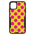 thumbnail image 1 of DistinctInk OtterBox Commuter Custom Case for Apple iPhone 15 Pro (6.1" Screen) - Yellow Hot Pink Polka Dots - Shockproof Protection, 1 of 2
