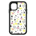 thumbnail image 1 of DistinctInk OtterBox Defender Custom Case for Apple iPhone 15 Pro (6.1" Screen) - Crown Hearts Castle Pink Yellow - Shockproof Protection, 1 of 2