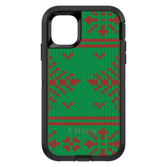 DistinctInk OtterBox Defender Custom Case for Apple iPhone 15 Pro (6.1" Screen) - Christmas All Year - Shockproof Protection