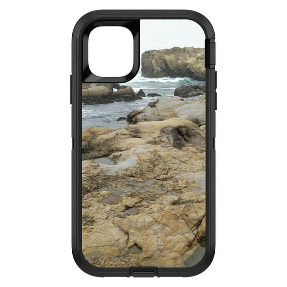 DistinctInk OtterBox Defender Custom Case for Apple iPhone 15 Pro (6.1" Screen) - Point Lobos Reserve - Tempered Glass Back