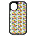 thumbnail image 1 of DistinctInk Case for iPhone 15 PRO (6.1" Screen) - OtterBox Defender Custom Black Case - Summer Vibes Floral Pattern Orange Blue Green, 1 of 2