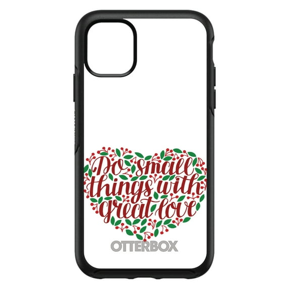 DistinctInk OtterBox Symmetry Custom Case for Apple iPhone 15 Pro (6.1" Screen) - Floral - Wireless Charging Compatible
