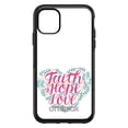 thumbnail image 1 of DistinctInk Case for iPhone 15 PRO (6.1" Screen) - OtterBox Symmetry Custom Black Case - Faith / Hope / Love - Floral, 1 of 2