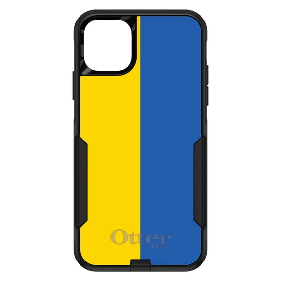 DistinctInk OtterBox Commuter Custom Case for Apple iPhone 15 Pro Max (6.7" Screen) - Ukraine Flag - Slim Profile Design