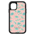 thumbnail image 1 of DistinctInk OtterBox Defender Custom Case for Apple iPhone 15 Pro Max (6.7" Screen) - Turtles on Pink Background - Lightweight Grip, 1 of 2