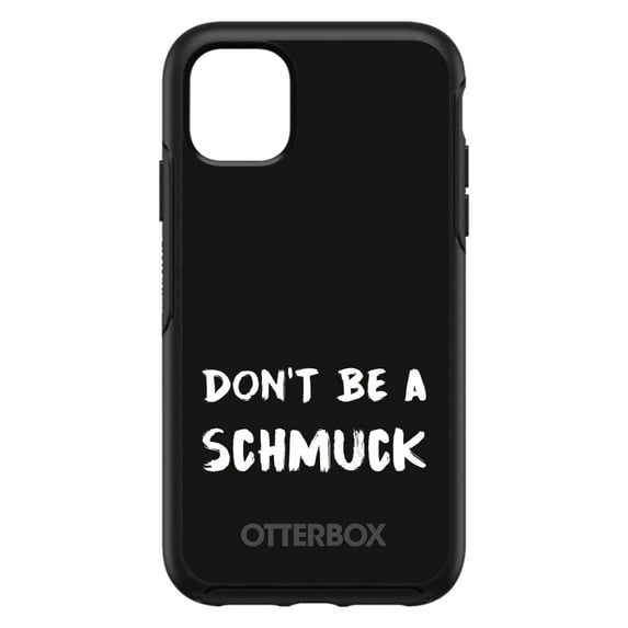 DistinctInk OtterBox Symmetry Custom Case for Apple iPhone 15 Pro Max (6.7" Screen) - Black & White - Tempered Glass Back