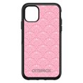 thumbnail image 1 of DistinctInk Case for iPhone 15 Pro MAX (6.7" Screen) - OtterBox Symmetry Custom Black Case - Pink & White Rose Pattern, 1 of 2