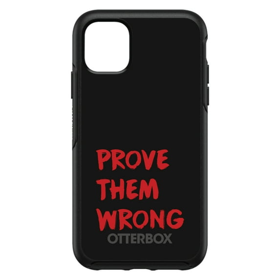 DistinctInk OtterBox Symmetry Custom Case for Apple iPhone 15 Pro Max (6.7" Screen) - Black & Red - Tempered Glass Back
