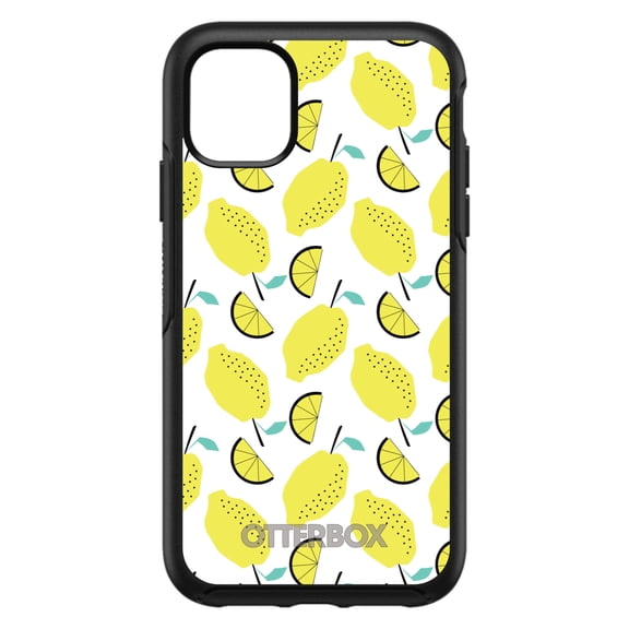 DistinctInk OtterBox Symmetry Custom Case for Apple iPhone 15 Pro Max (6.7" Screen) - Lemonade - Slim Profile Design