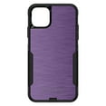thumbnail image 1 of DistinctInk Case for iPhone 11 (6.1" Screen) - OtterBox Commuter Custom Black Case - Purple Stainless Steel Image Print - Printed Image of Stainless Steel, 1 of 2