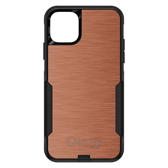 DistinctInk OtterBox Commuter Custom Case for Apple iPhone 11 Pro Max (6.5" Screen) - Printed Image of Stainless Steel - Tempered Glass Back