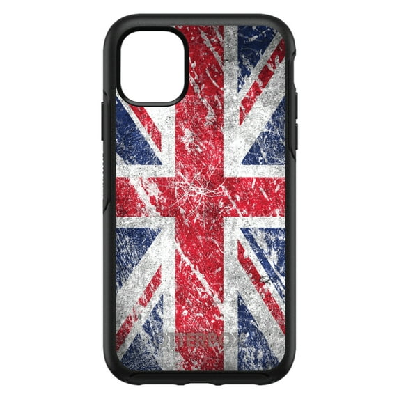 DistinctInk OtterBox Symmetry Custom Case for Apple iPhone 12 (6.1" Screen) - Show Your Love of the UK - Slim Profile Design