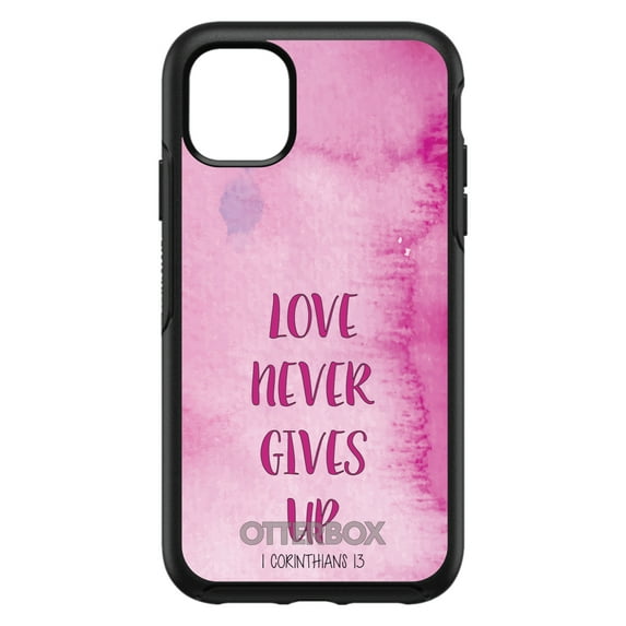 DistinctInk OtterBox Symmetry Custom Case for Apple iPhone 12 Mini (5.4" Screen) - Show Your Love of Christ - Tempered Glass Back