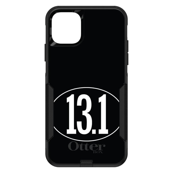 DistinctInk OtterBox Commuter Custom Case for Apple iPhone 12 Pro Max (6.7" Screen) - Show Your Love of Running - Tempered Glass Back